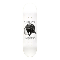 Doomsayers Club Skateboard Deck - Riot Helmet White 8.25 image