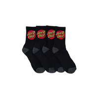 Santa Cruz Classic Dot Youth Socks Black - Size 2-8