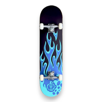 Trinity Complete Skateboard - Flames Blue 7.25"