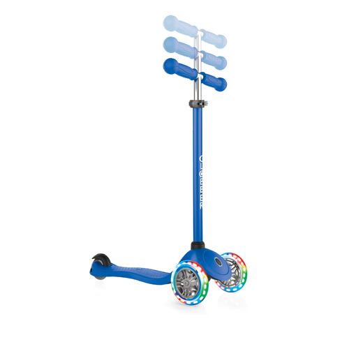Globber 3 Wheel Kids Complete Scooter Light Up - Blue / Primo