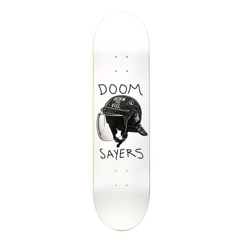 Doomsayers Club Skateboard Deck - Riot Helmet White 8.25