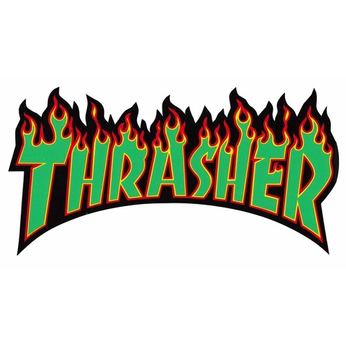 Thrasher Flame stickers - Green