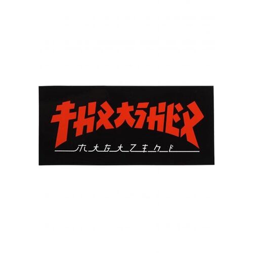 THRASHER Godzilla Rectangle sticker - Black