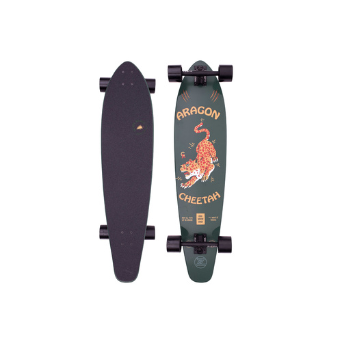 Z-Flex Longboard Complete Skateboard - Aragon Cheetah Roundtail / 39"